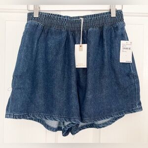 NWT! Good American Women's Shorts‎ Blue Indigo Weightless High-Rise Denim Sz 3